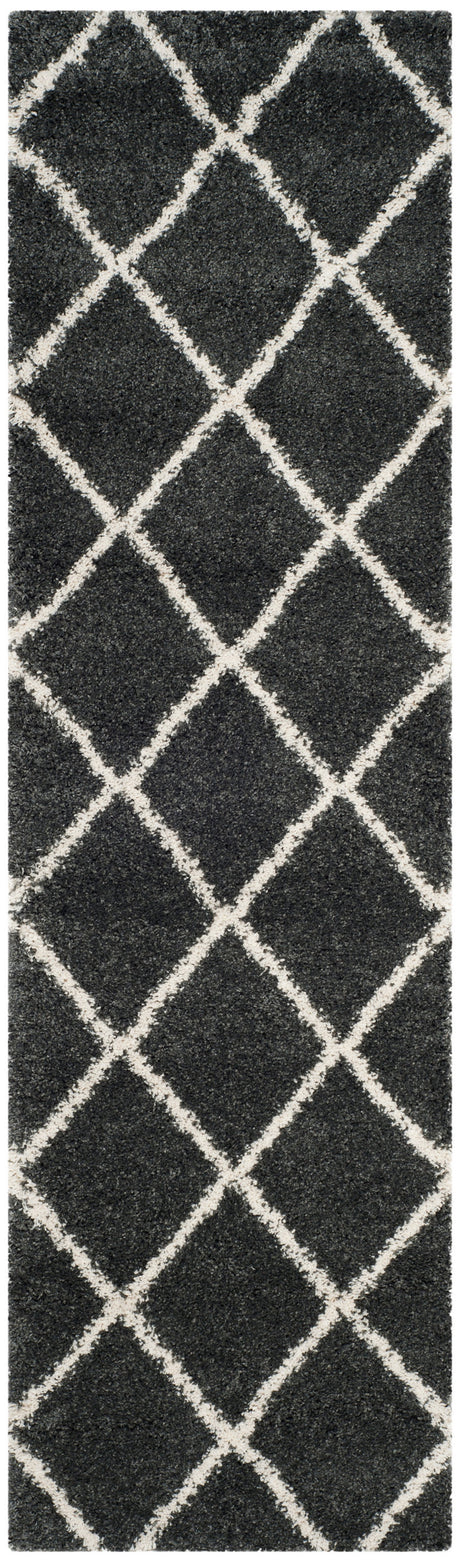 Safavieh Hudson Shag Sgh281G Dark Grey/Ivory Rug.