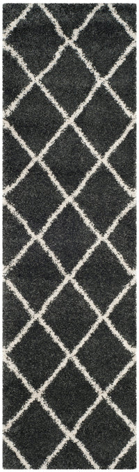 Safavieh Hudson Shag Sgh281G Dark Grey/Ivory Area Rug