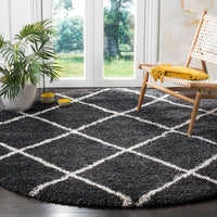 Safavieh Hudson Shag Sgh281G Dark Grey/Ivory Area Rug