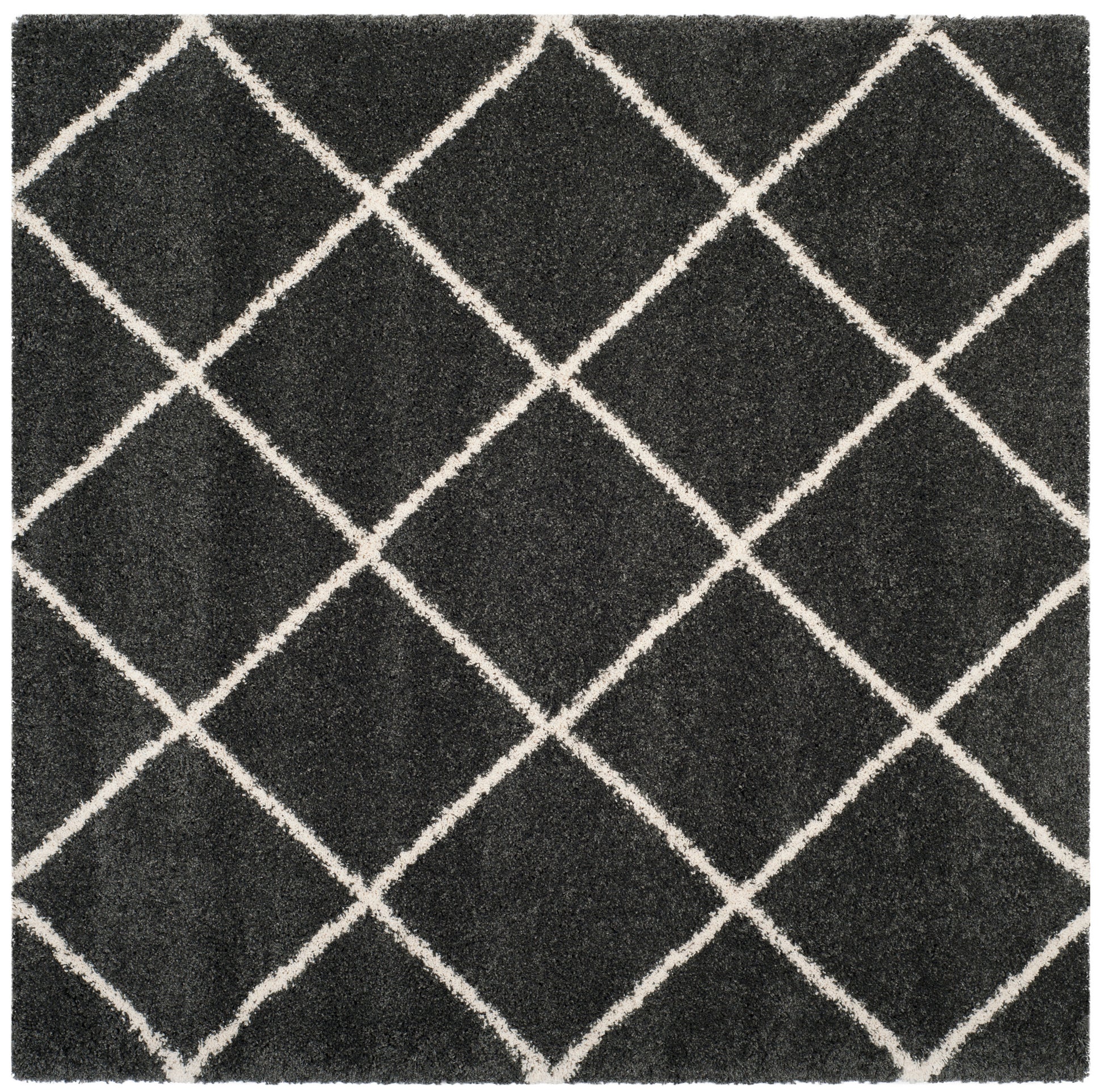 Safavieh Hudson Shag Sgh281G Dark Grey/Ivory Area Rug