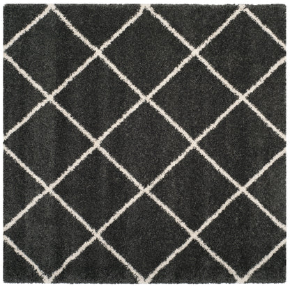 Safavieh Hudson Shag Sgh281G Dark Grey/Ivory Area Rug