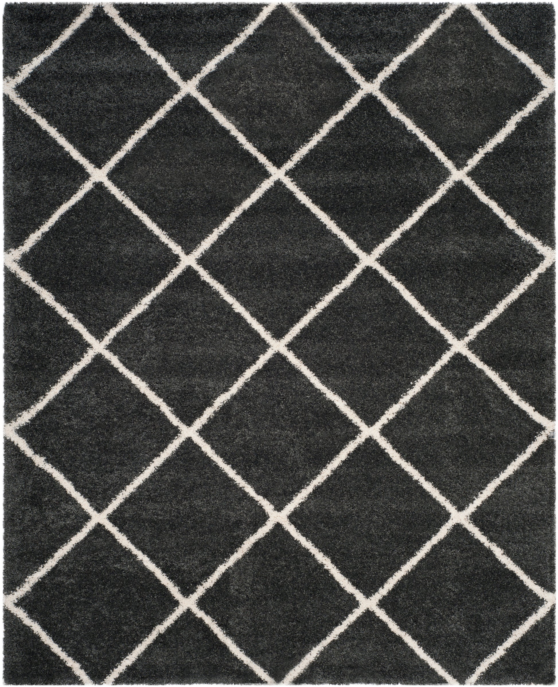 Safavieh Hudson Shag Sgh281G Dark Grey/Ivory Area Rug