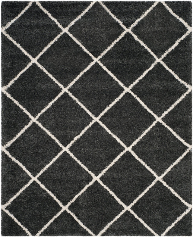 Safavieh Hudson Shag Sgh281G Dark Grey/Ivory Rug.