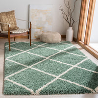 Safavieh Hudson Shag Sgh281Y Green/Ivory Area Rug