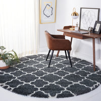 Safavieh Hudson Shag Sgh282G Dark Grey/Ivory Area Rug