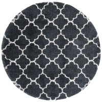 Safavieh Hudson Shag Sgh282G Dark Grey/Ivory Area Rug