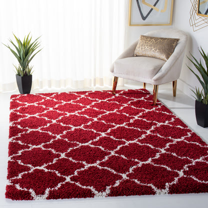 Safavieh Hudson Shag Sgh282Q Red/Ivory Area Rug