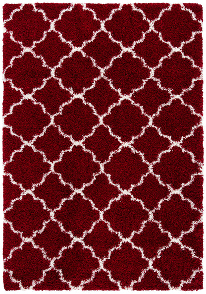 Safavieh Hudson Shag Sgh282Q Red/Ivory Area Rug