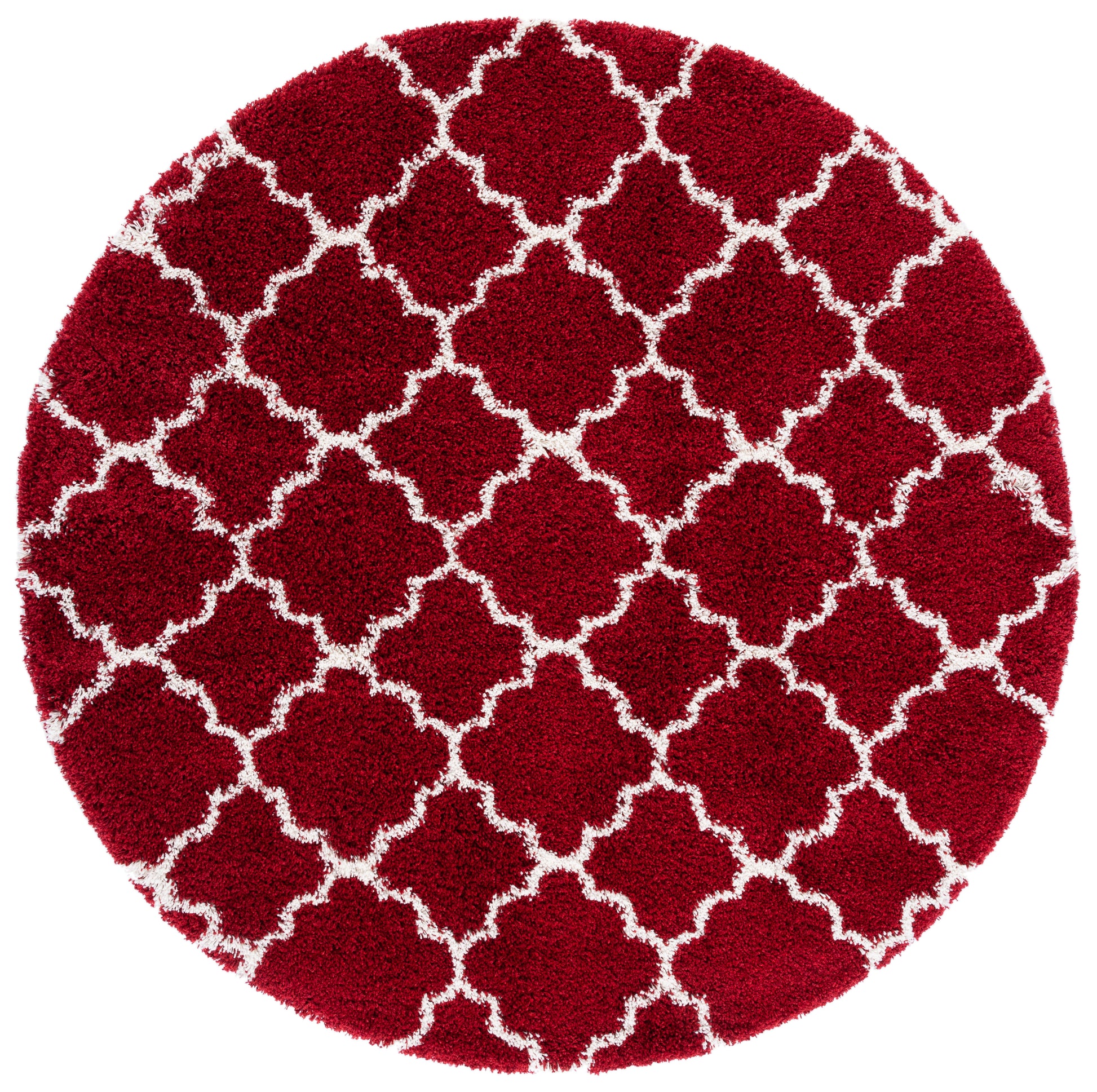 Safavieh Hudson Shag Sgh282Q Red/Ivory Area Rug