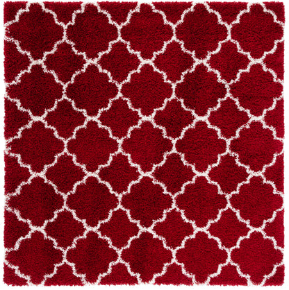 Safavieh Hudson Shag Sgh282Q Red/Ivory Area Rug