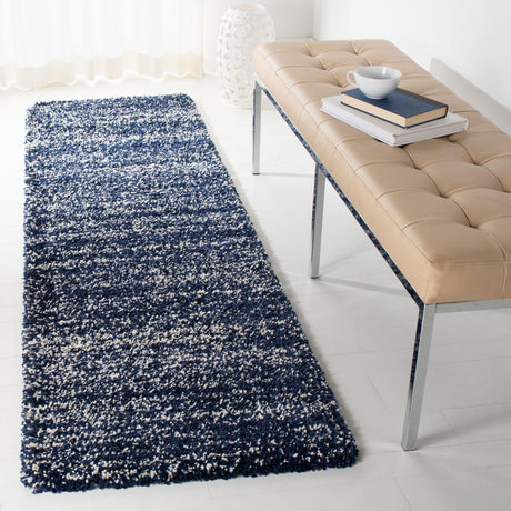 Safavieh Hudson Shag Sgh295N Navy/Ivory Rugs.