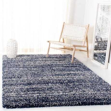 Safavieh Hudson Shag Sgh295N Navy/Ivory Rugs.