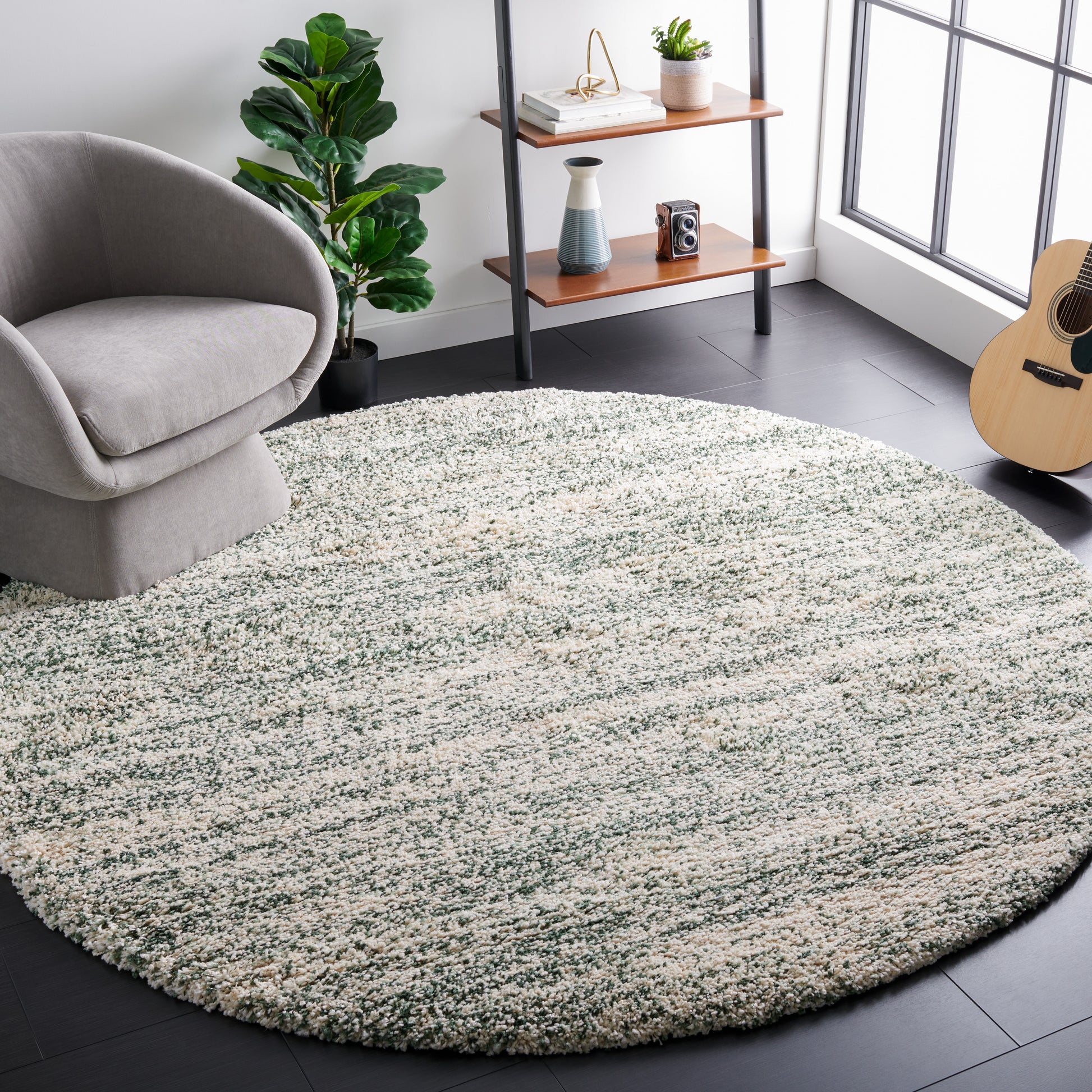 Safavieh Hudson Shag Sgh295X Ivory/Green Area Rug