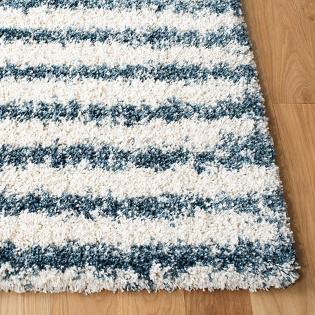 Safavieh Hudson Shag Sgh298A Ivory/Slate Blue Rugs.