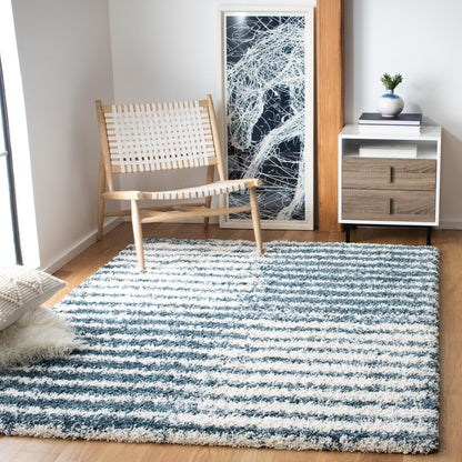 Safavieh Hudson Shag Sgh298A Ivory/Slate Blue Area Rug