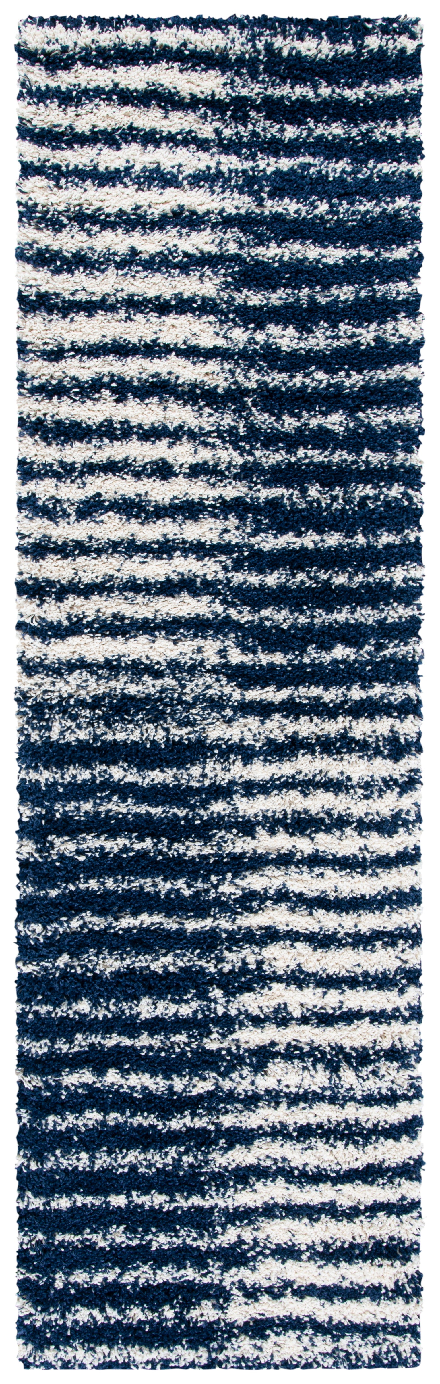 Safavieh Hudson Shag Sgh298N Navy/Ivory Area Rug