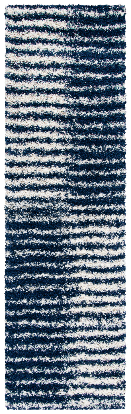 Safavieh Hudson Shag Sgh298N Navy/Ivory Rugs.