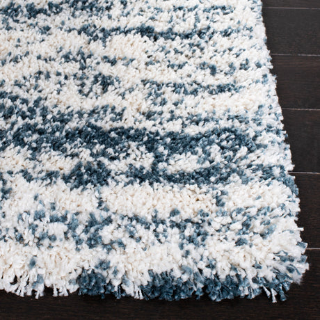 Safavieh Hudson Shag Sgh299A Ivory/Slate Blue Rugs.