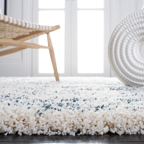 Safavieh Hudson Shag Sgh299A Ivory/Slate Blue Rugs.