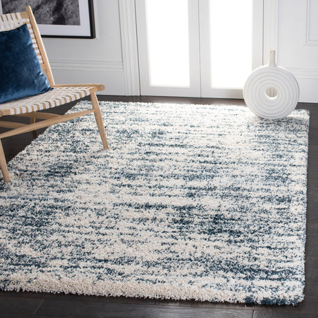 Safavieh Hudson Shag Sgh299A Ivory/Slate Blue Rugs.