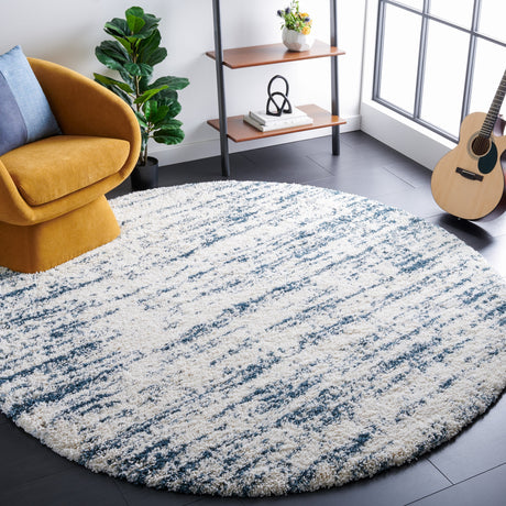 Safavieh Hudson Shag Sgh299A Ivory/Slate Blue Rugs.