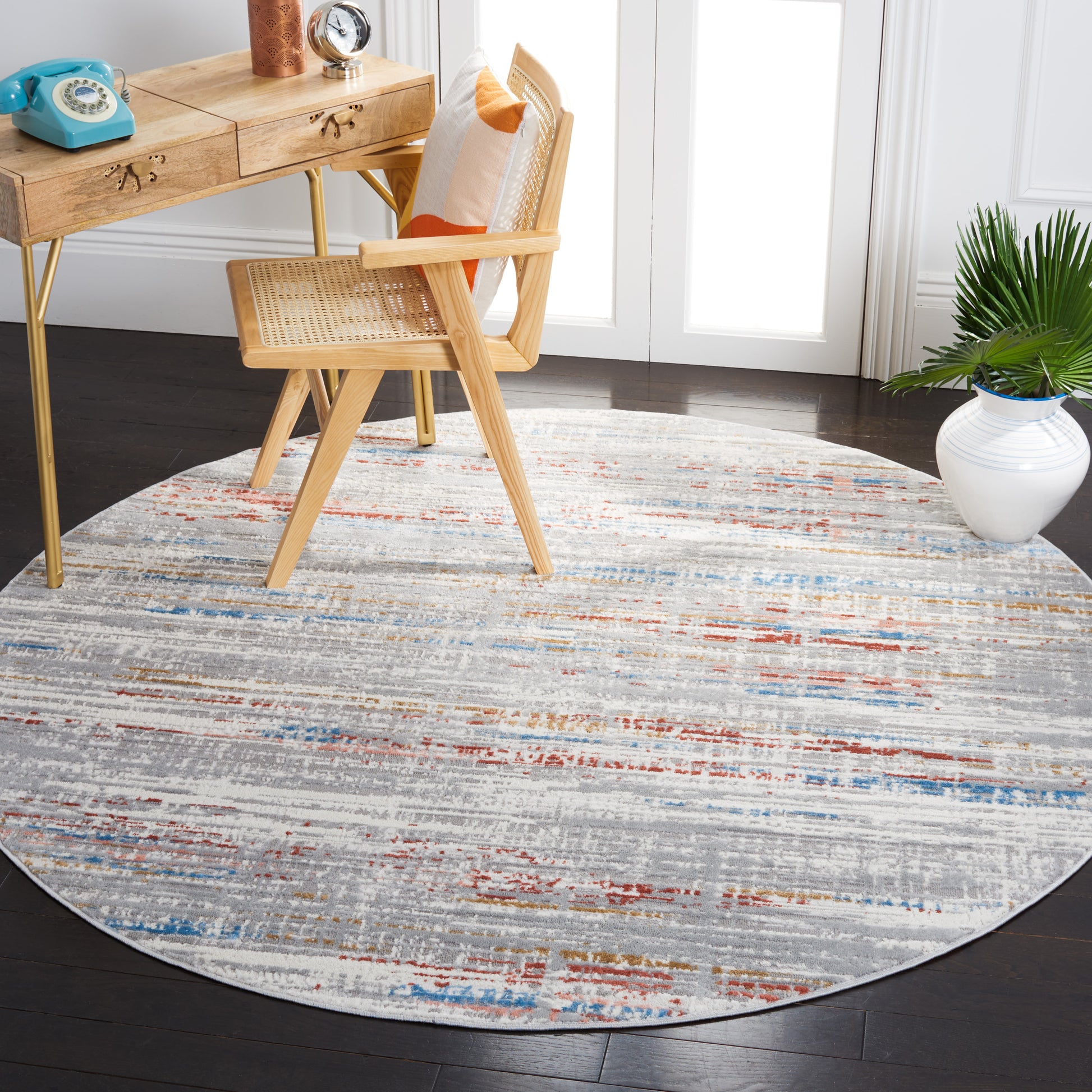 Safavieh Shivan Shv191P Light Grey/Rust Area Rug