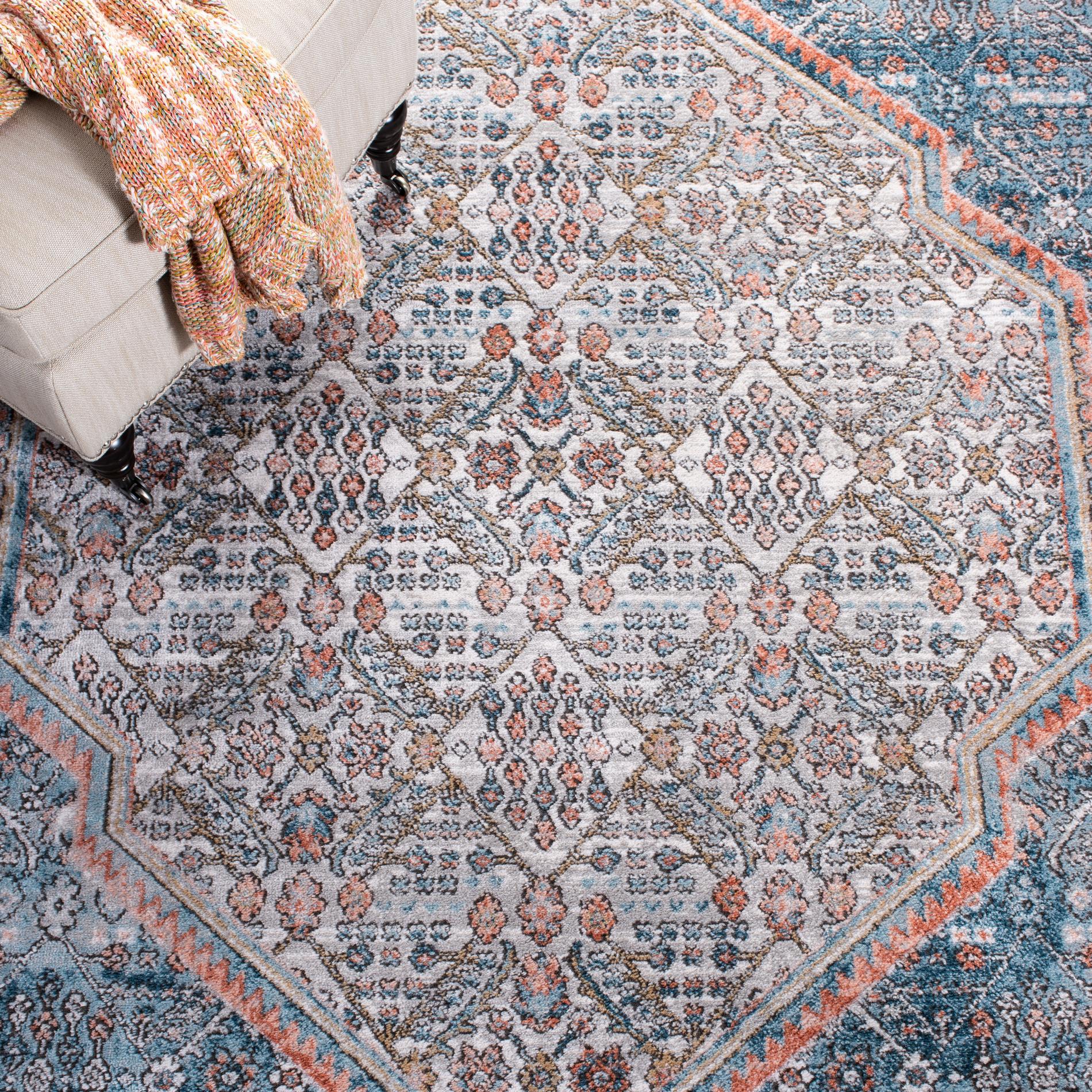 Safavieh Shivan Shv714M Blue/Red Area Rug