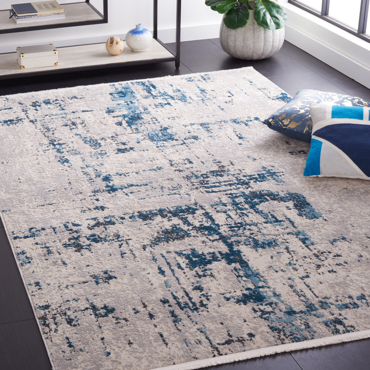 Safavieh Shivan Shv723M Grey/Blue Rug.