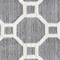 Dynamic Rugs Silky Shag 5903 White/Silver Area Rug