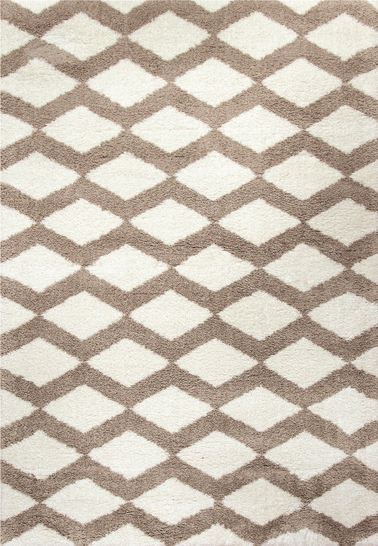 Dynamic Rugs Silky Shag 5904 White Area Rug