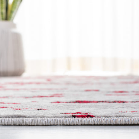 Safavieh Skyler Sky186Q Grey/Red Area Rug