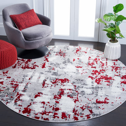 Safavieh Skyler Sky193Q Grey/Red Area Rug