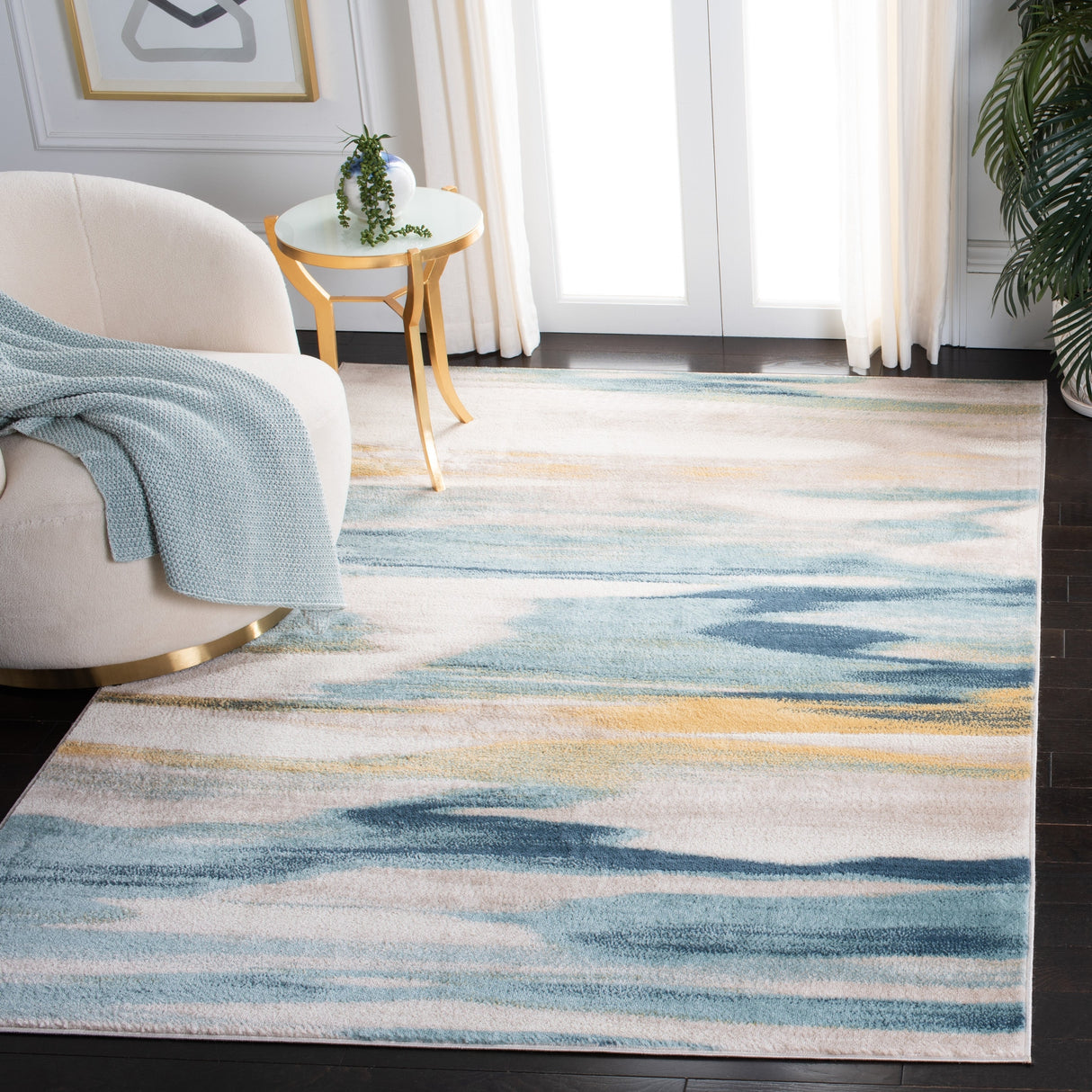 Safavieh Skyler Sky542B Beige/Navy Rugs.