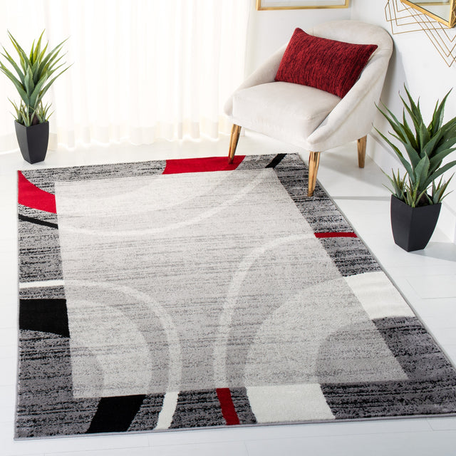 Safavieh Skyler Sky761F Grey/Red Rug.