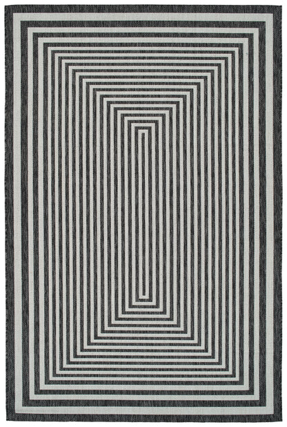 Kaleen Soleri Slr02-38 Charcoal, White Area Rug