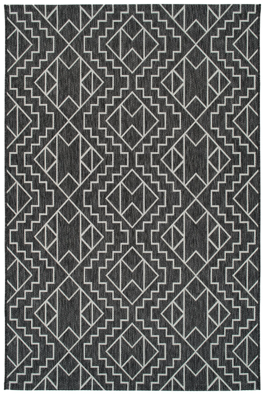 Kaleen Soleri Slr03-38 Charcoal, White Area Rug