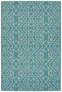 Kaleen Soleri Slr03-78 Turquoise, White Area Rug