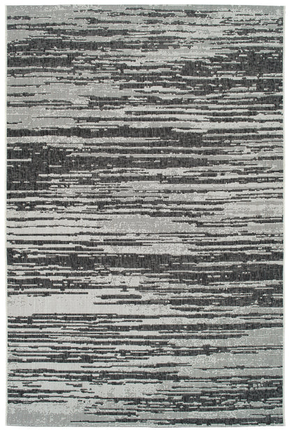 Kaleen Soleri Slr05-38 Charcoal, White Area Rug