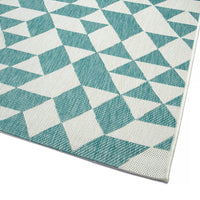 Kaleen Soleri Slr06-91 Teal, White Area Rug