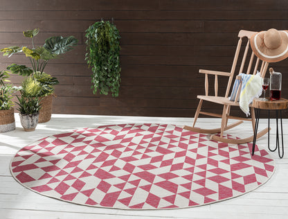 Kaleen Soleri Slr06-92 Pink, White Area Rug