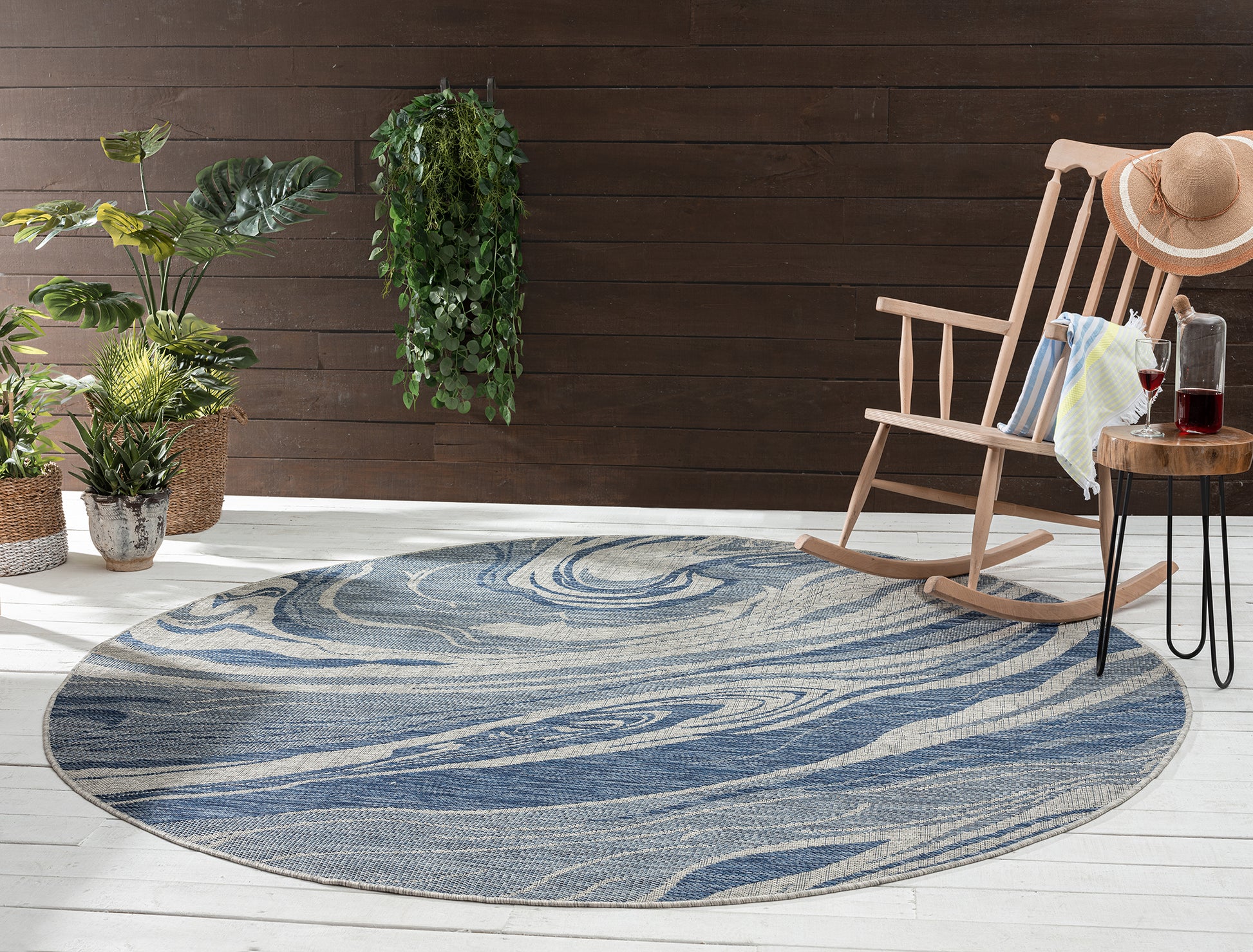 Kaleen Soleri Slr07-22 Navy, White Area Rug