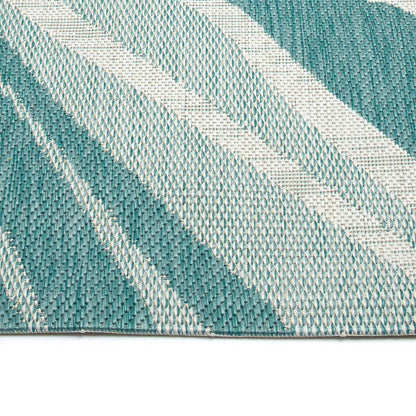 Kaleen Soleri Slr07-91 Teal, White Area Rug