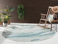 Kaleen Soleri Slr07-91 Teal, White Area Rug