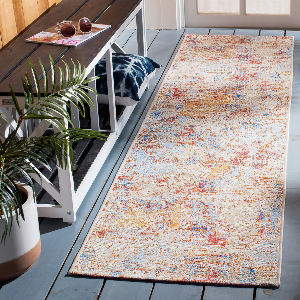 Safavieh Summer Smr451A Ivory/Light Blue Rugs.
