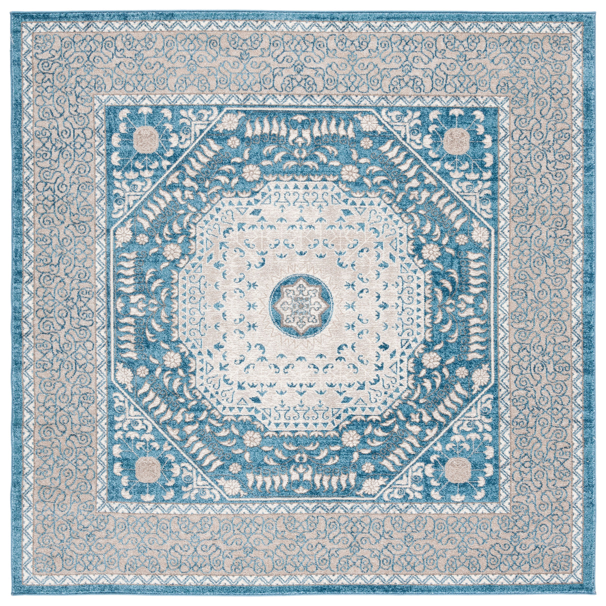 Safavieh Sofia Sof365M Blue/Beige Rugs.