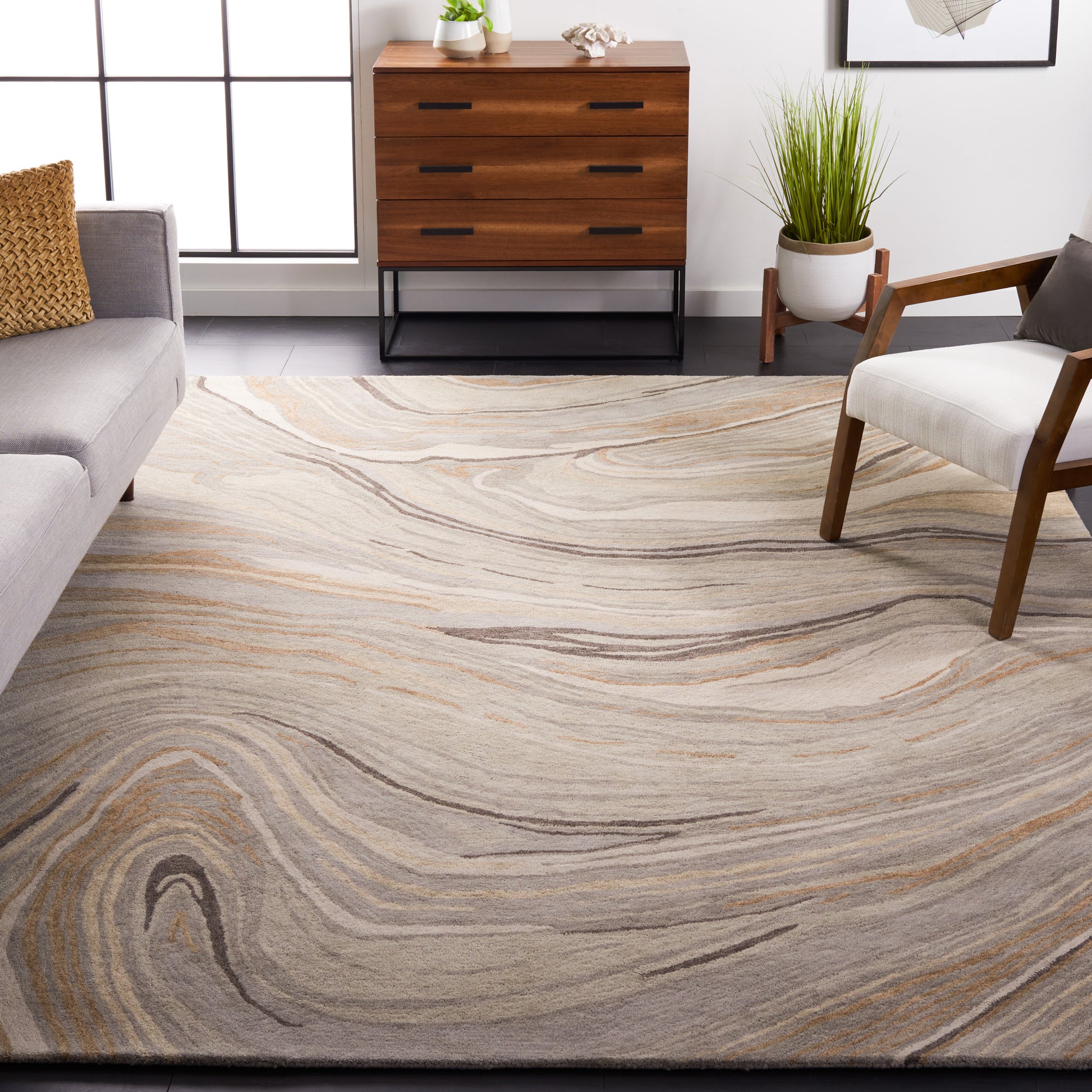 Safavieh Soho Soh678B Beige/Grey Area Rug