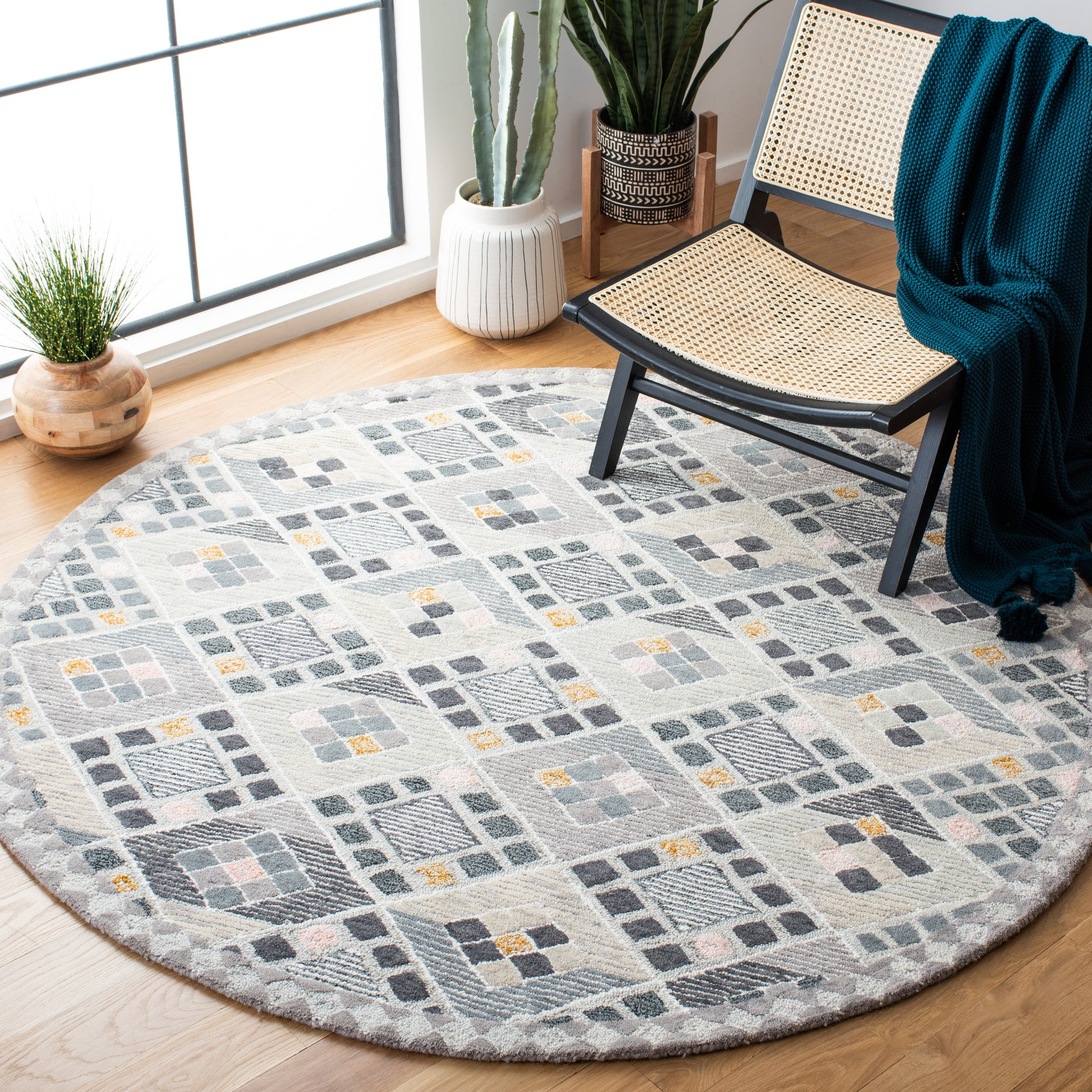 Safavieh Soho Soh876F Grey/Gold Area Rug