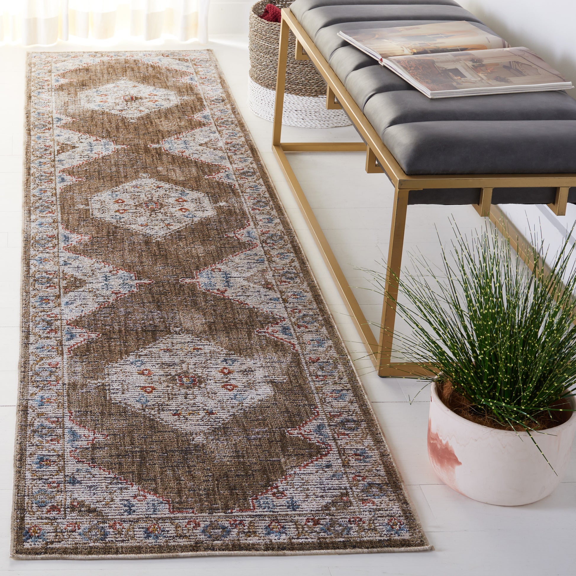 Safavieh Sierra Sra402A Ivory/Olive Green Area Rug