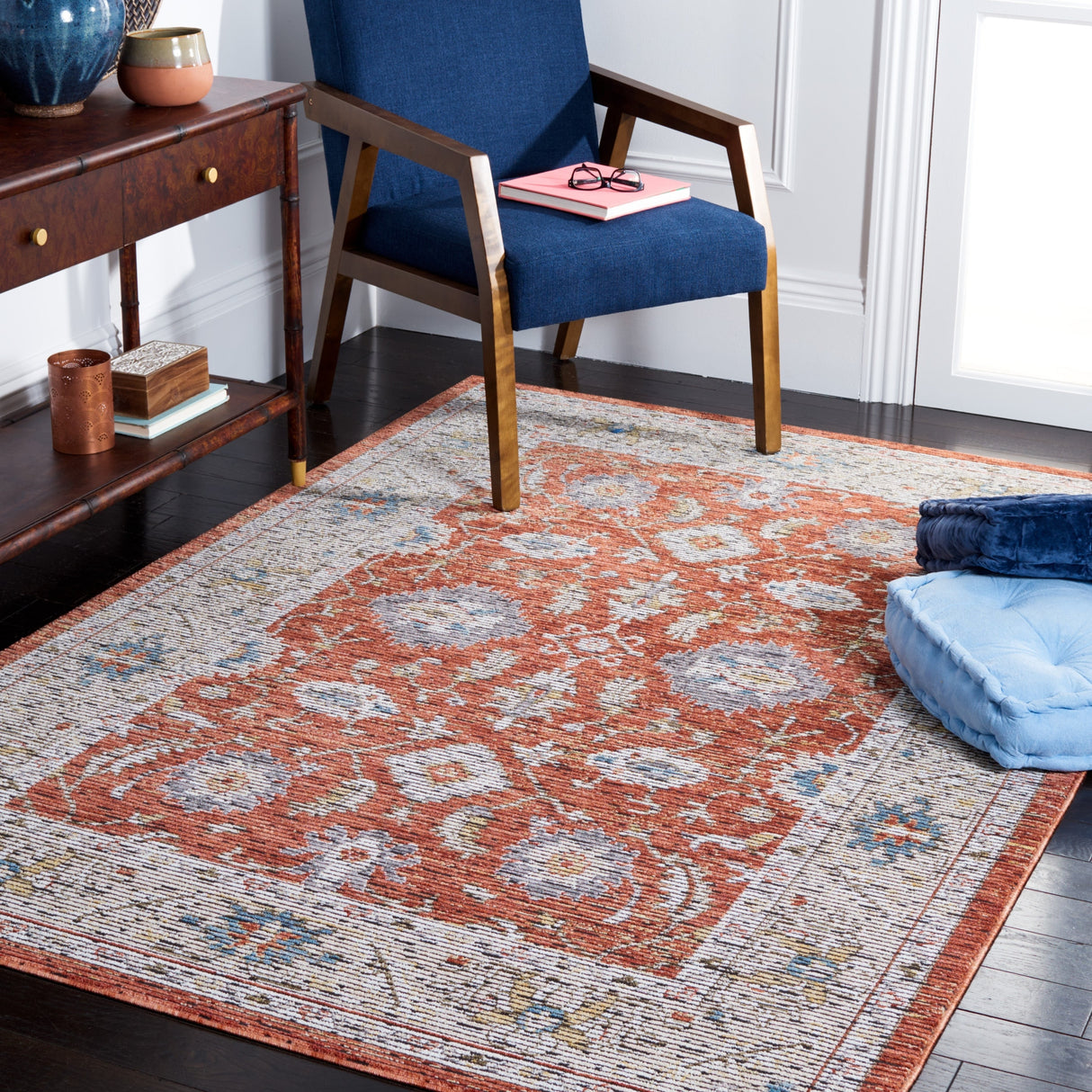 Safavieh Sierra Sra404A Ivory/Rust Rug.