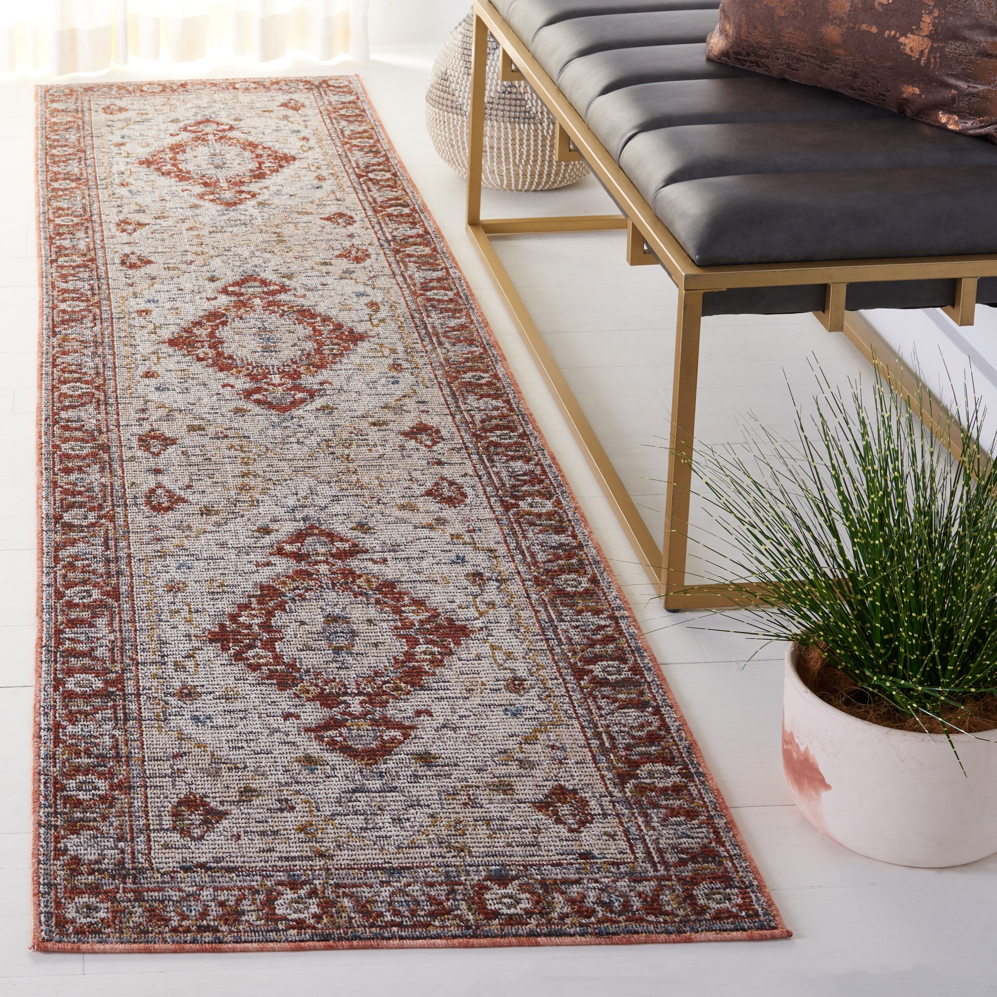 Safavieh Sierra Sra410A Ivory/Rust Area Rug